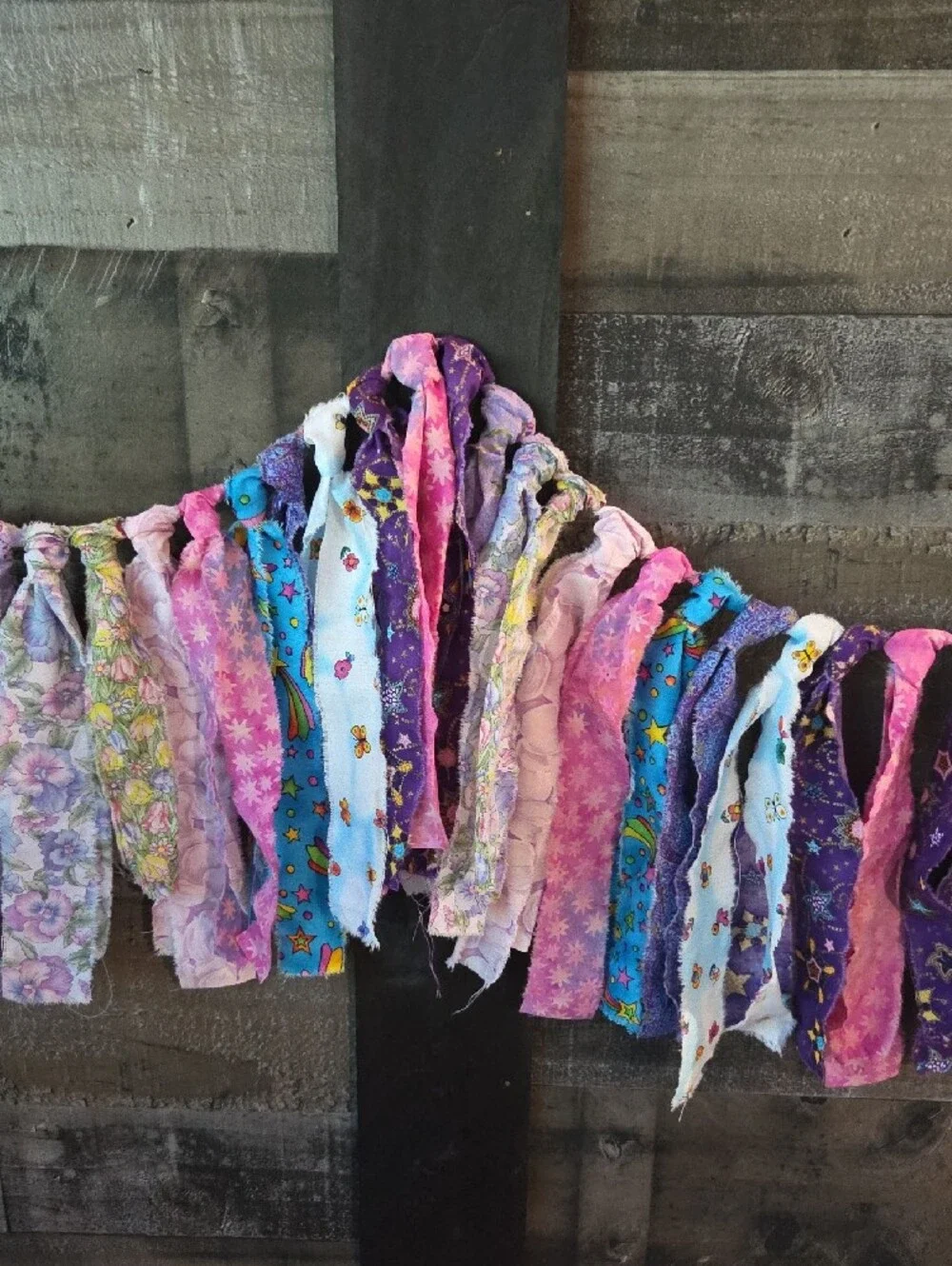 Handmade Multicolor Boho Chic Garland w/Matching Wall Hanging Approx. 56